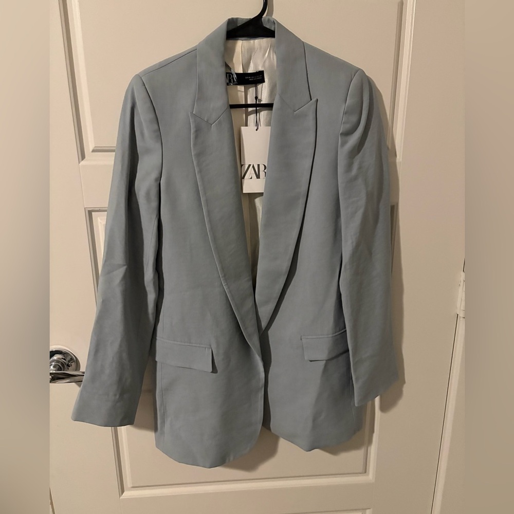 Zara Blue Grey Blazer